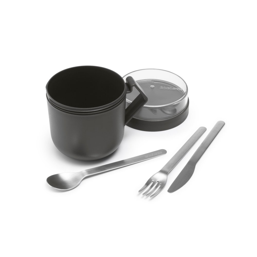 Brabantia soepbeker Make & Take 0,6L Donkergrijs