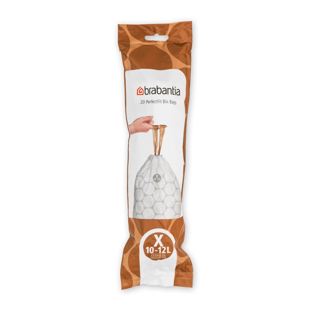 Brabantia PerfectFit Afvalzak, code X, 10-12L,20 stuks