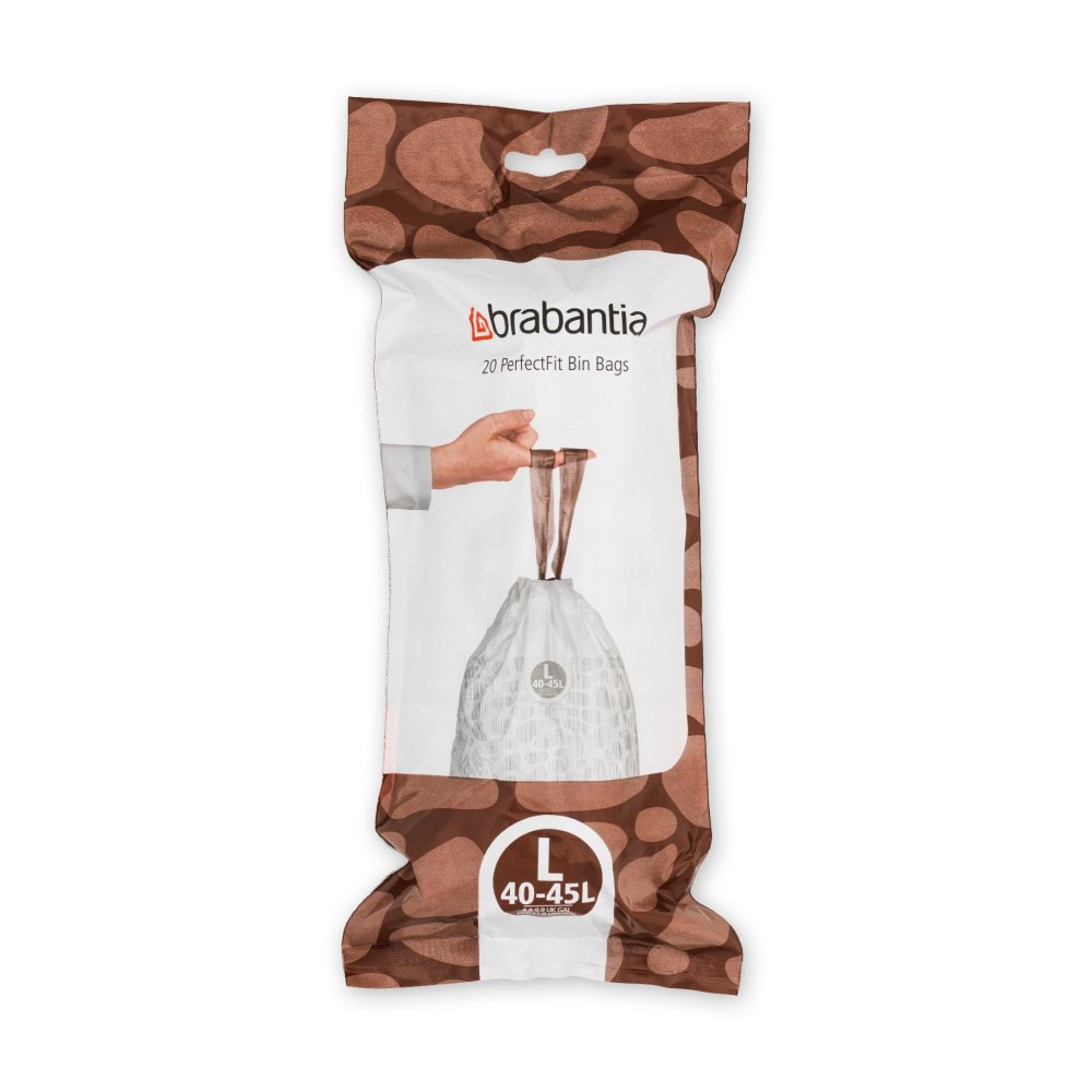 Brabantia PerfectFit Afvalzak, code L, 45L, 20 stuks