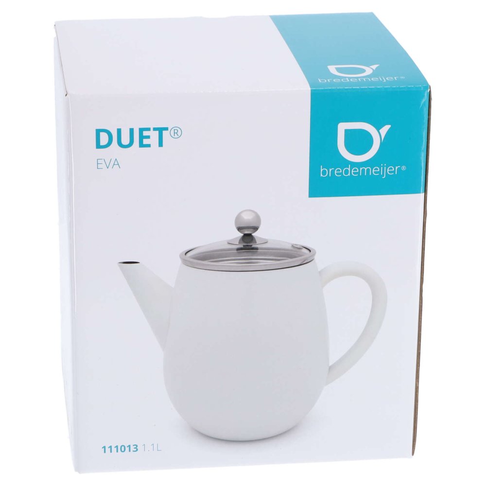 Bredemeijer theepot Duet Eva 1,1L wit