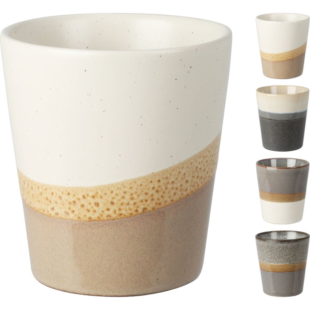 Koffiemok aardewerk 200ml 4 assorti kleur