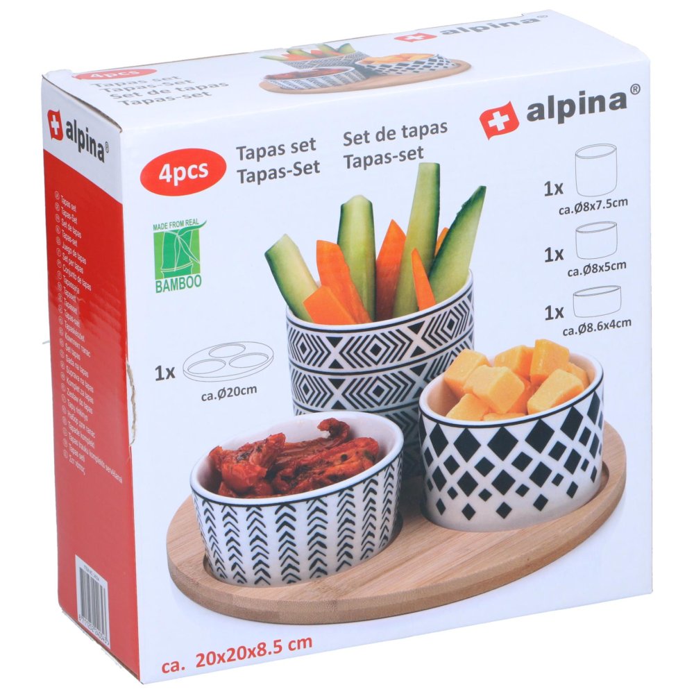 Tapasset rond 4 delig