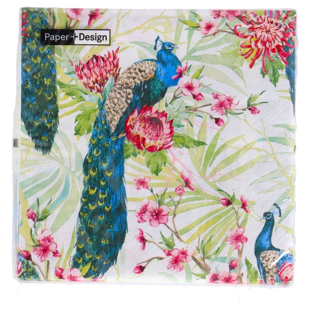 Servetten Tropic Peacock 33x33 cm