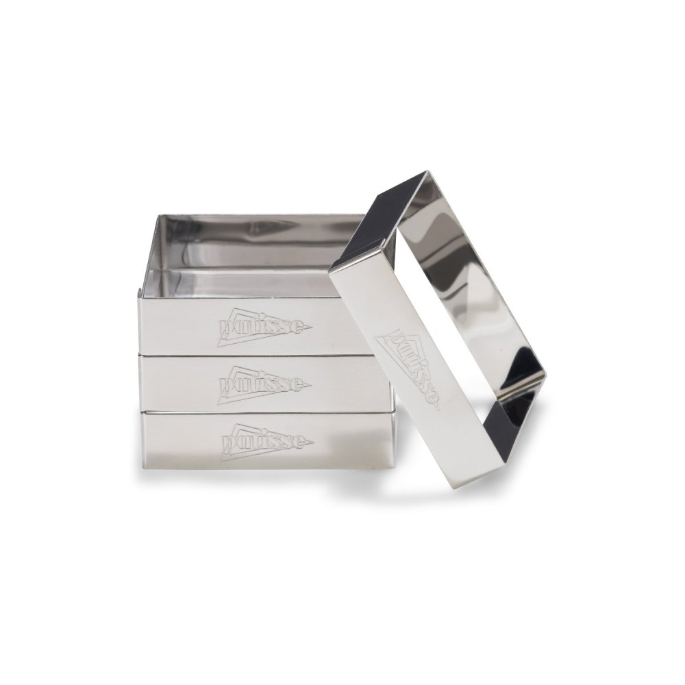 Patisse flan ringen rvs 4 delig 8 cm