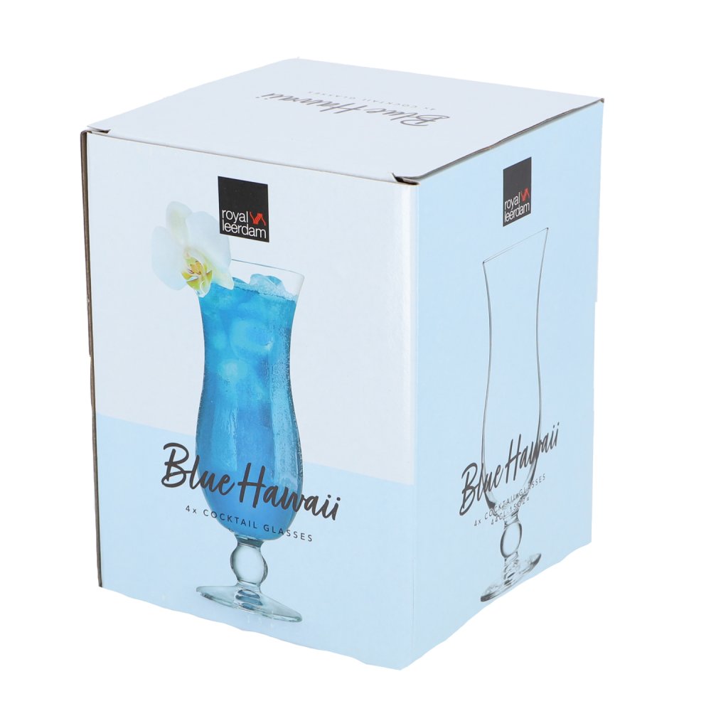 Royal Leerdam Blue Hawaii glas set 4