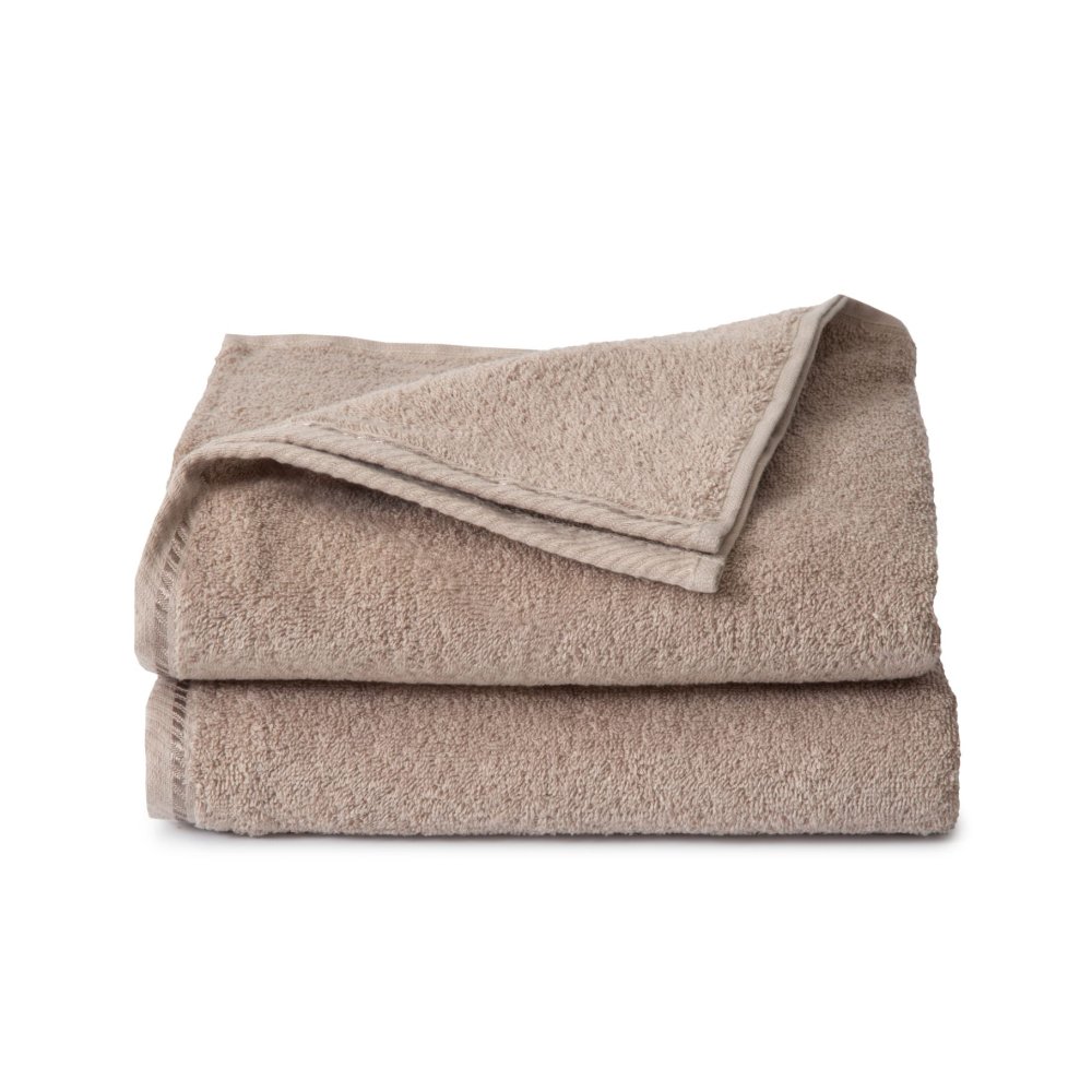 Handdoek set (2 stuks) 50x100cm taupe ten cate 100% katoen, 440gsm