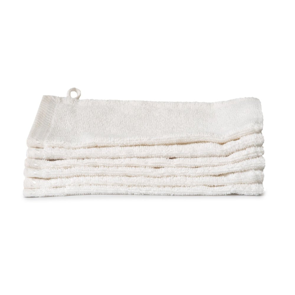 Washandjes set (6 stuks) 16x21 wit ten cate 100% katoen, 440gsm
