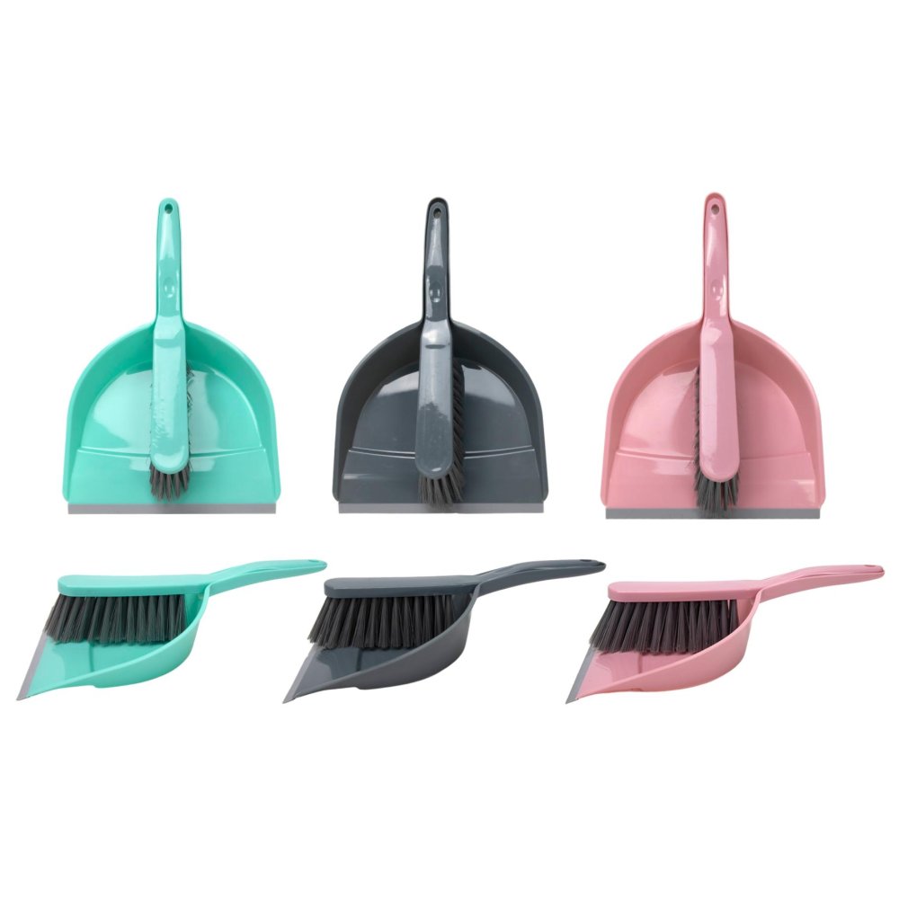 Stoffer En Blik, 3 Assorti Grijs/Turquoise/Roze