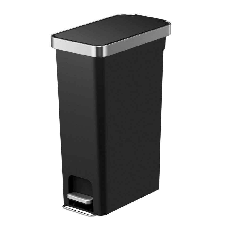 Eko hana pedaalemmer 40l zwart slim
