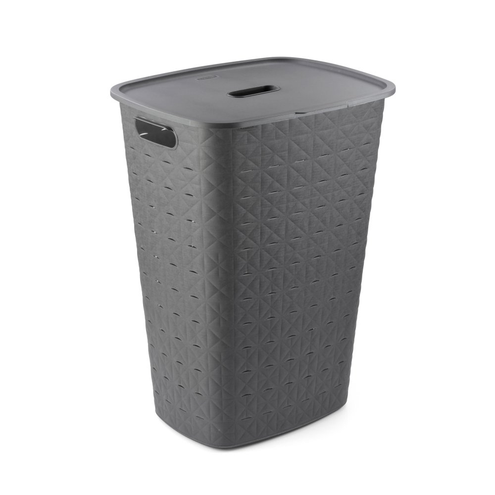 Curver Softex wasmand met deksel 56L antraciet