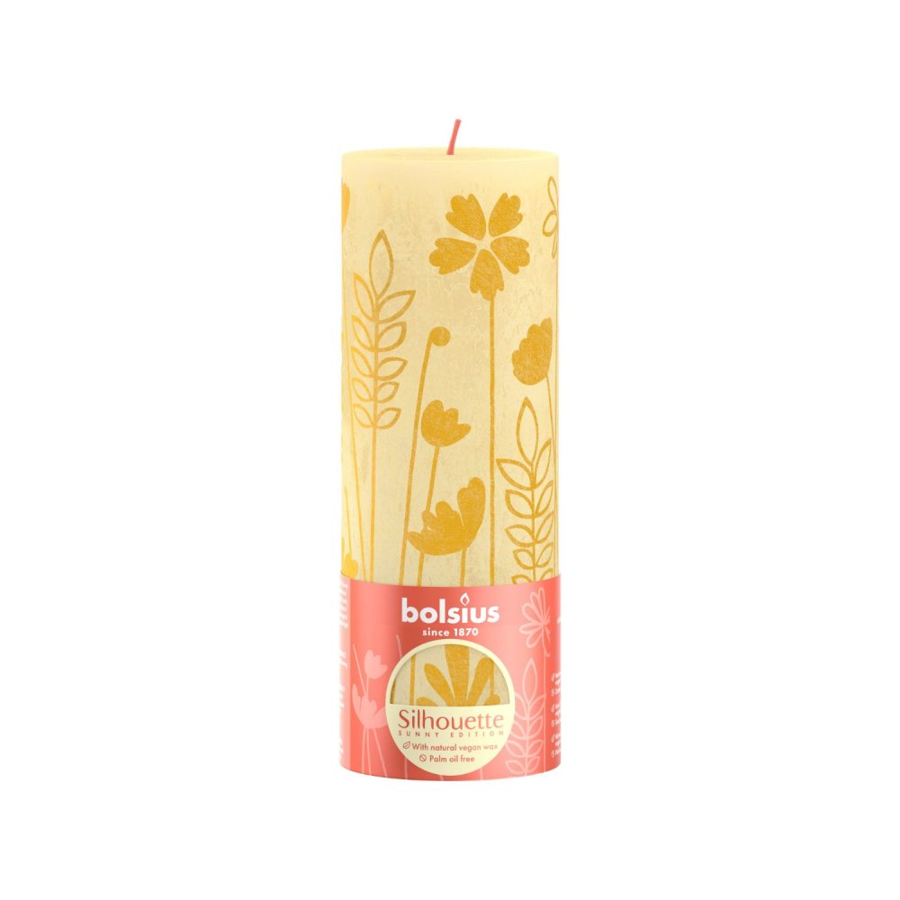 Bolsius Stompkaars Rustiek 19 x 6,8 cm Butter Yellow