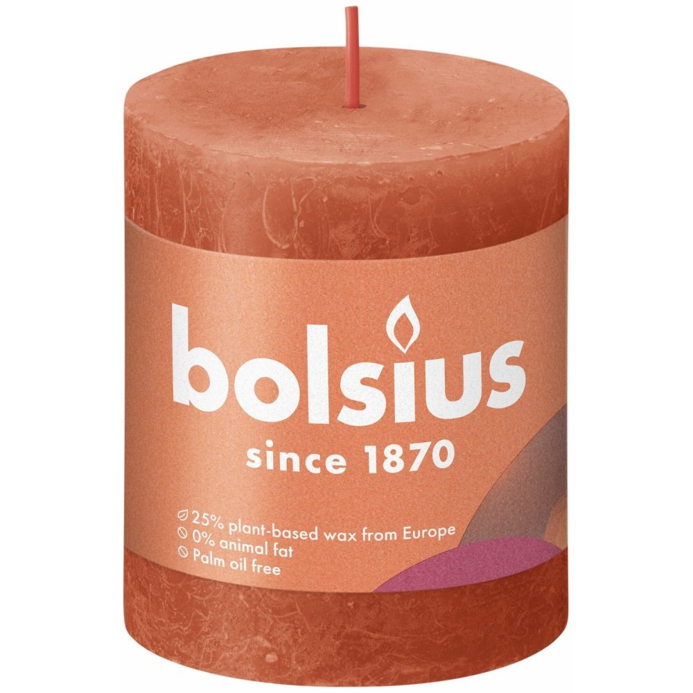 Bolsius Stompkaars Rustiek 8 x 6,8 cm Aards Oranje