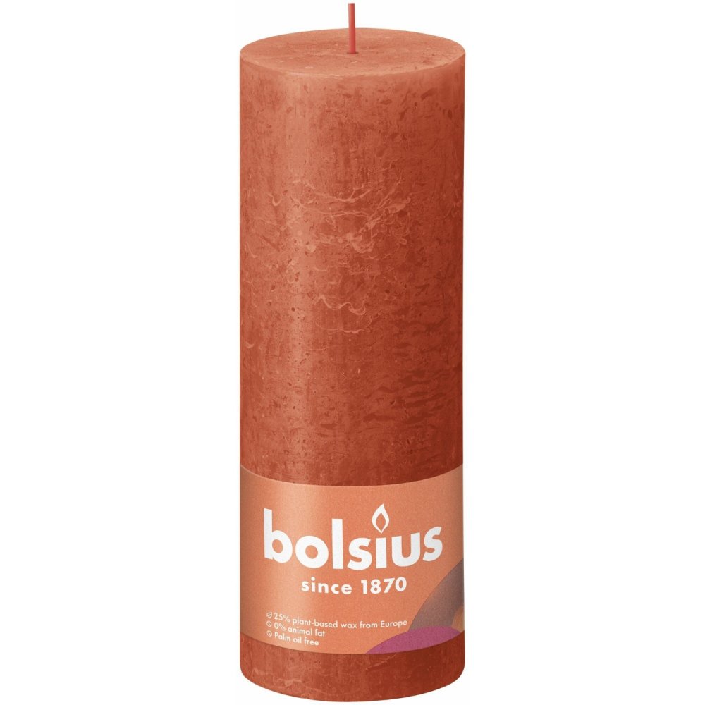 Bolsius Stompkaars Rustiek 19 x 6,8 cm Aards Oranje