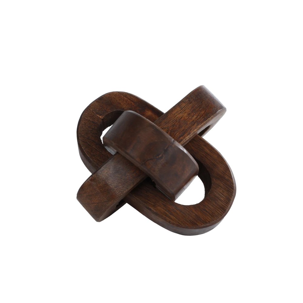 sculptuur knoop donker naturel mango 10x10x7,5 cm