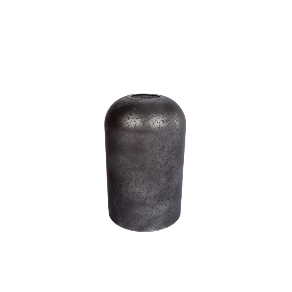 Vaas Ted zwart glas 8x8x12,5 cm