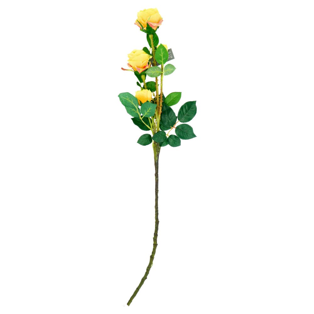 Kunstbloem rozentak geel 76 cm