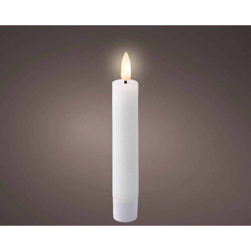 LED dinerkaars wax steady binnen wit H.16cm
D.2.2cm