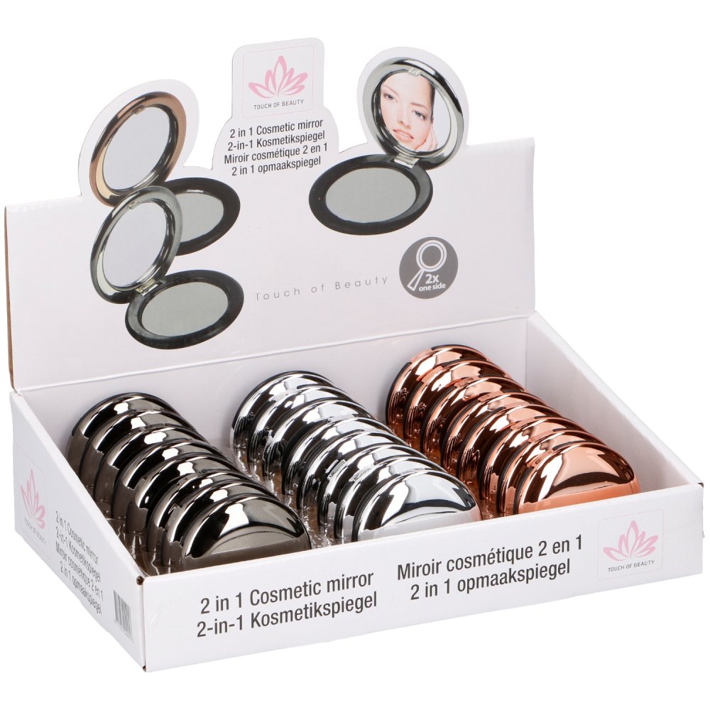 Opmaakspiegel 6,5 cm 3 assorti