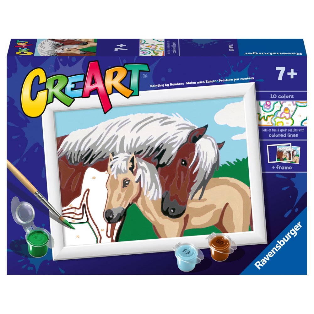Ravensburger Creart Schilderen op nummer merrie met veulen