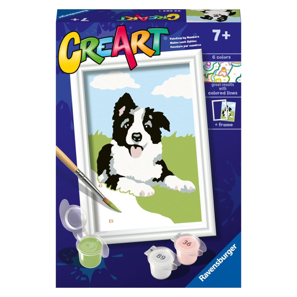 Ravensburger Creart schilderen op nummer border collie