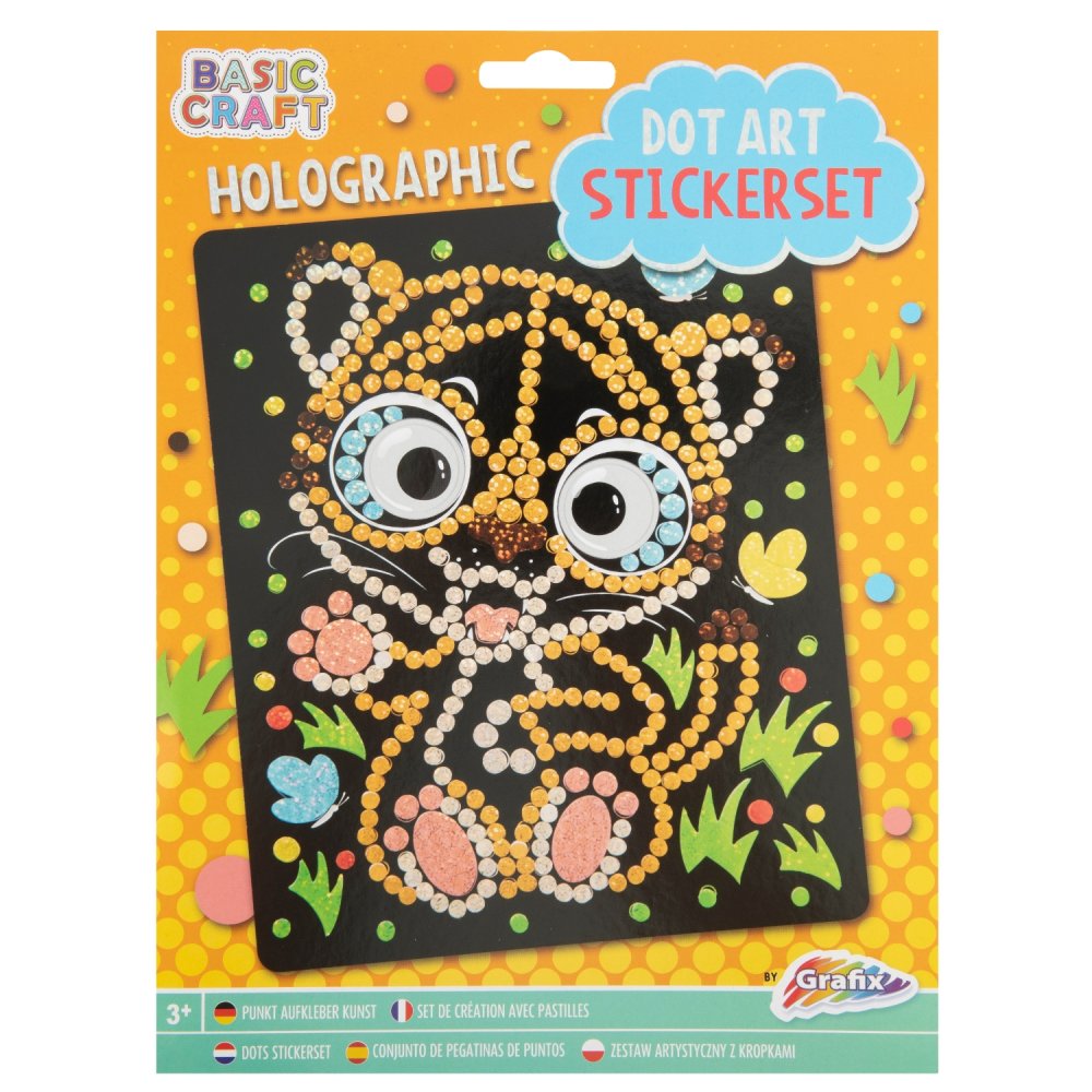 Holographic Dot Stickerset, 3 ass. 22 x 18 cm
