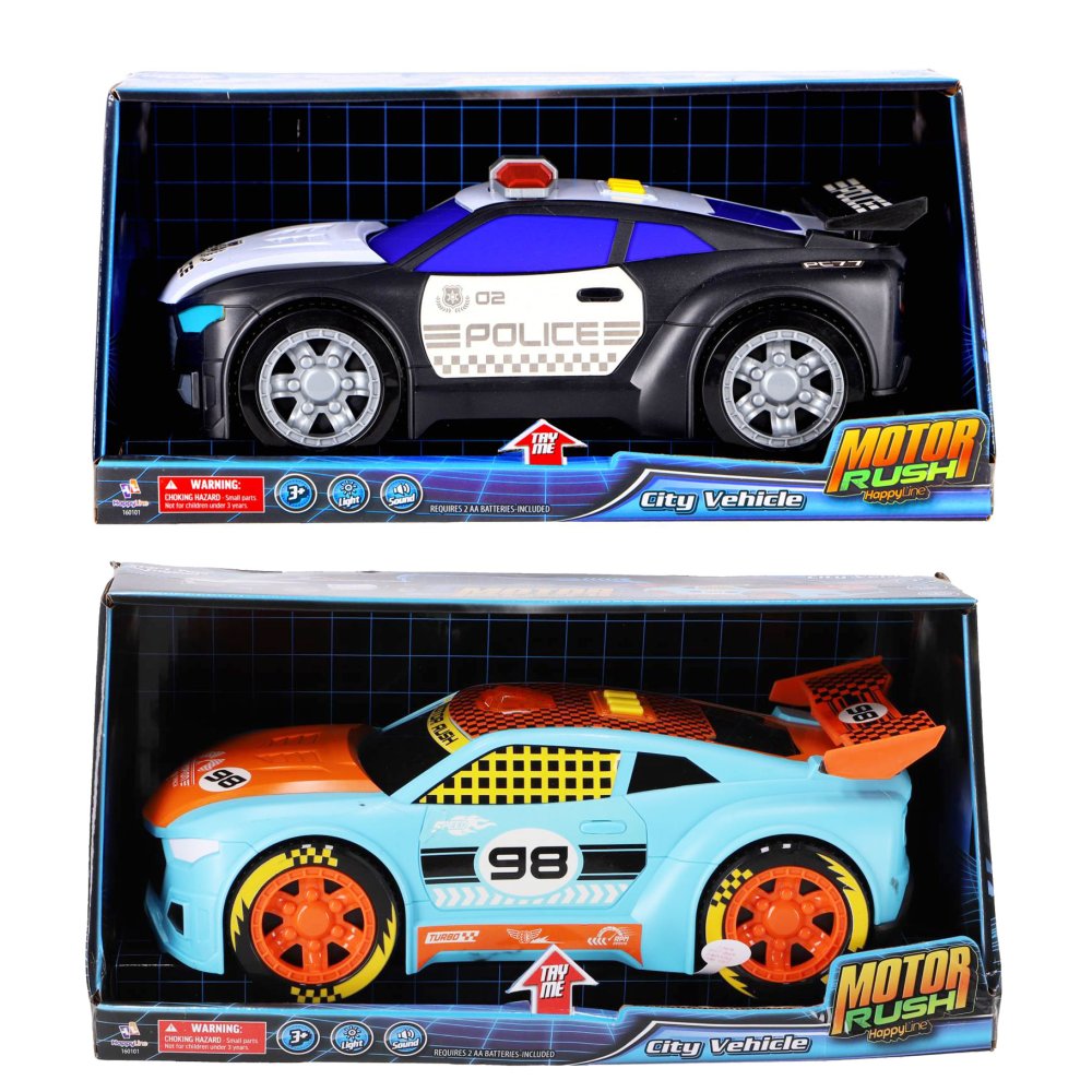 Auto 30cm Met Licht en Geluid Assorti