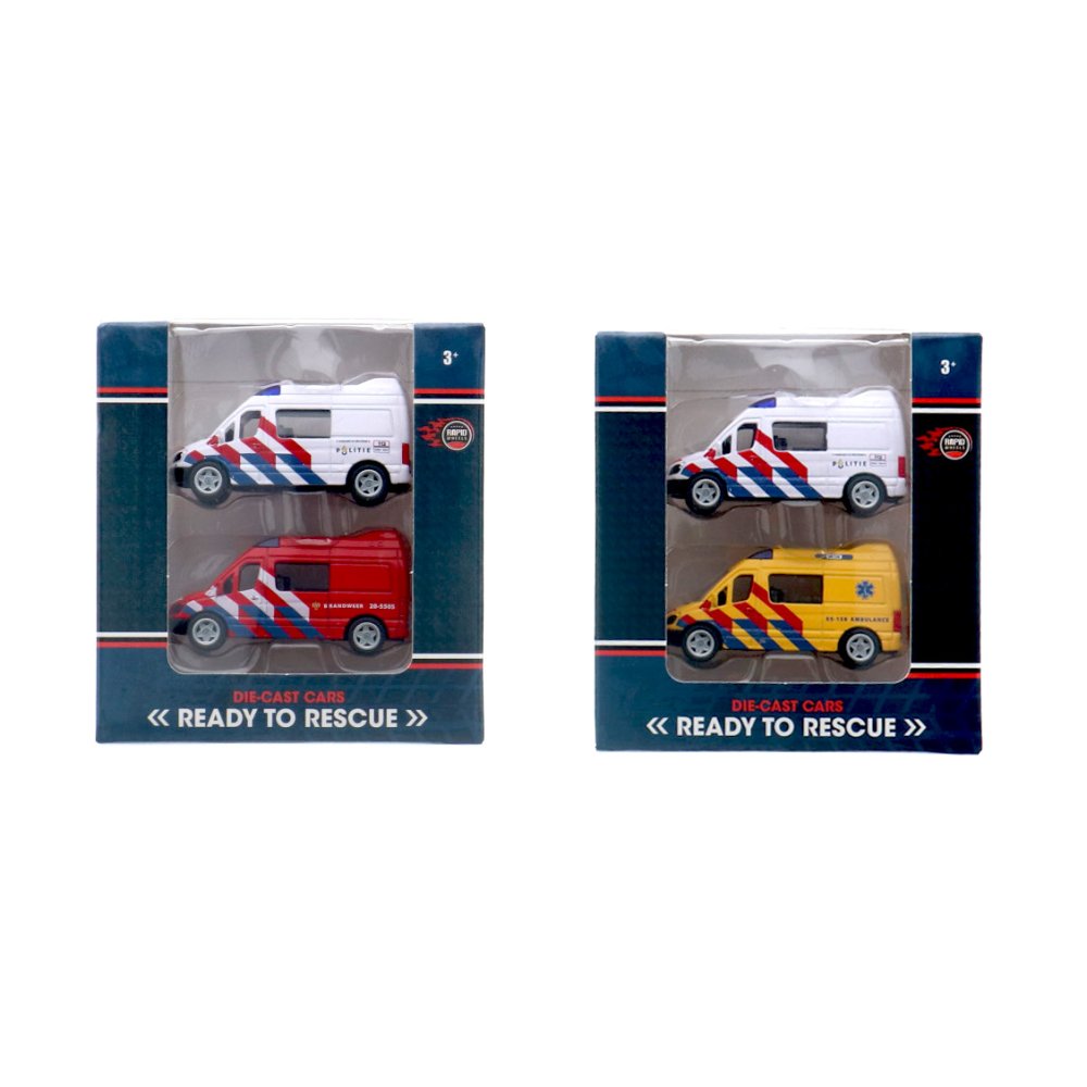 Rapid Wheels diecast hulpdienstvoertuig 2 stuks assorti