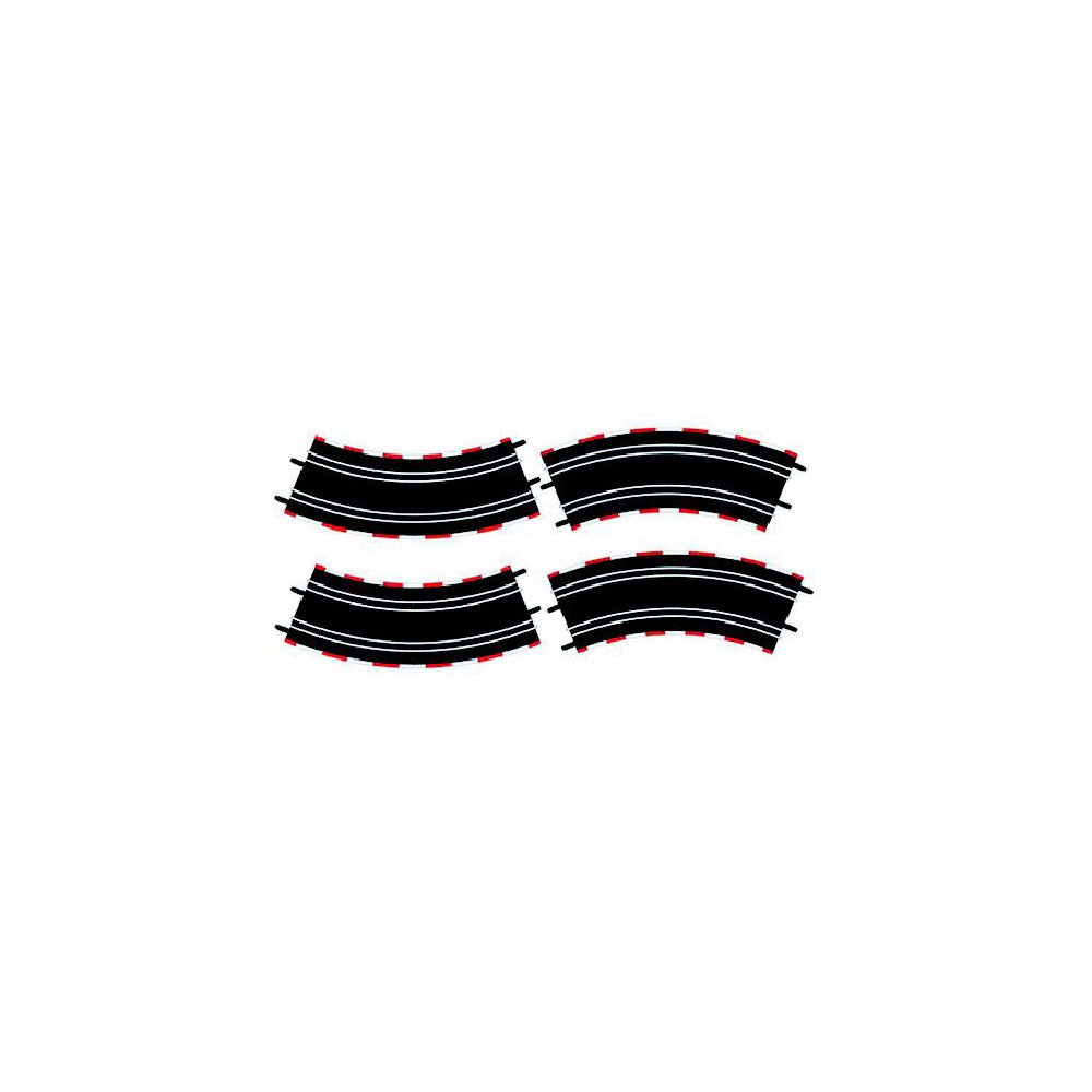 Bocht 3/45 Carrera Racebaan 4 Stuks