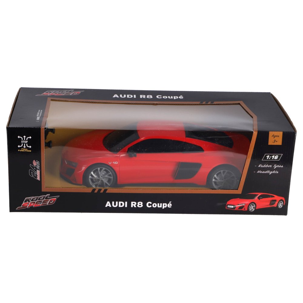 Radiografisch bestuurbare auto audi 1:16 2.4g r8 coupé rood