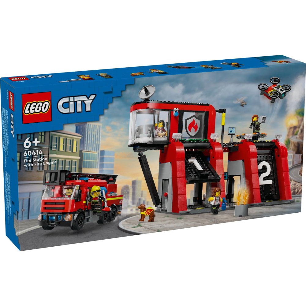 LEGO 60414 City Brandweerkazerne En Brandweerauto