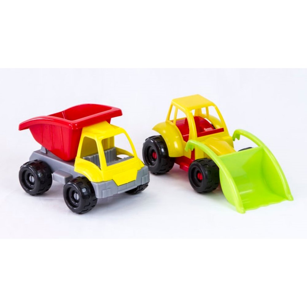Vrachtwagen En Bulldozer