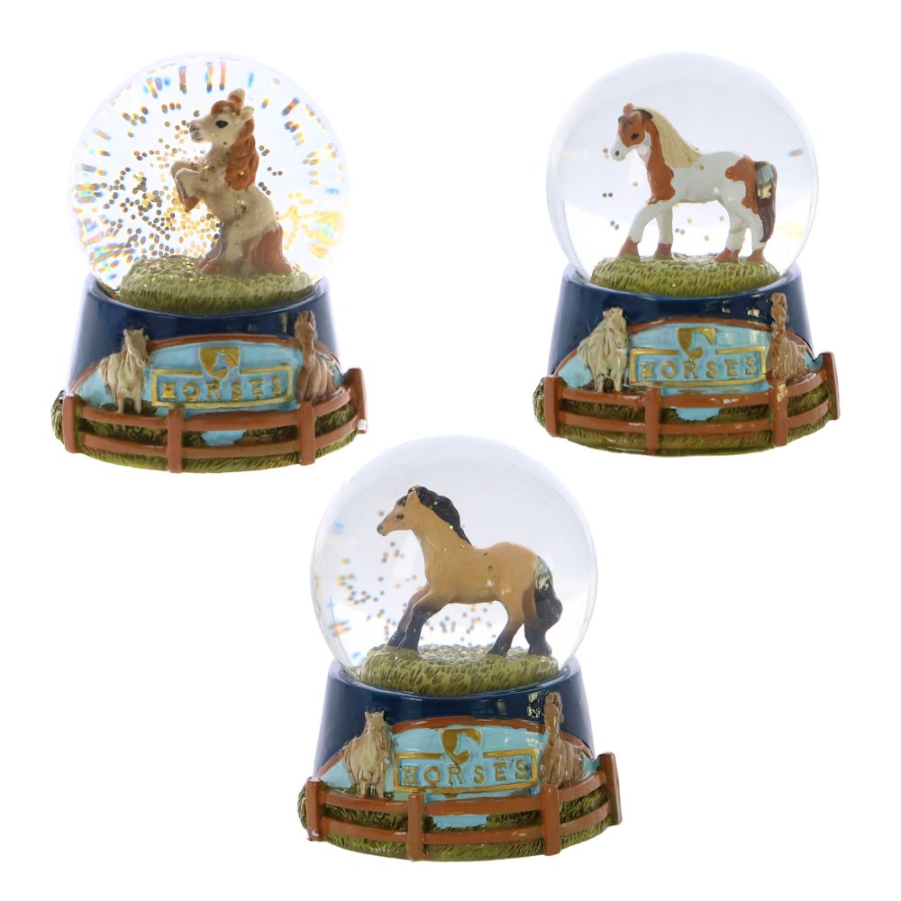 Sneeuwbol paard 3 assorti