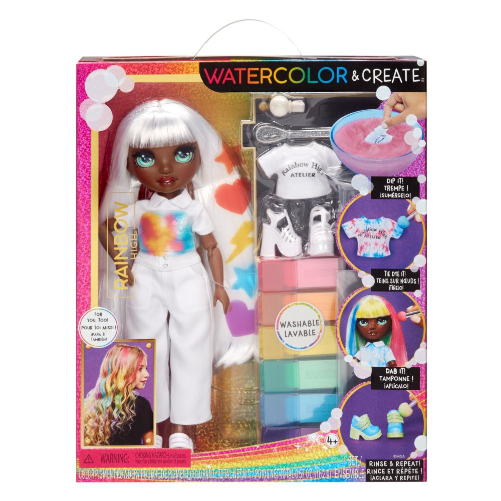Rainbow High WaterColor & Create NEW Theme Dolls Green Eyes