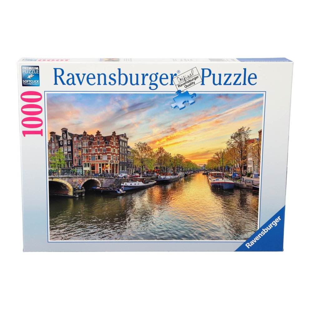 Ravensburger puzzel Amsterdam grachtenoever 1000 stukjes