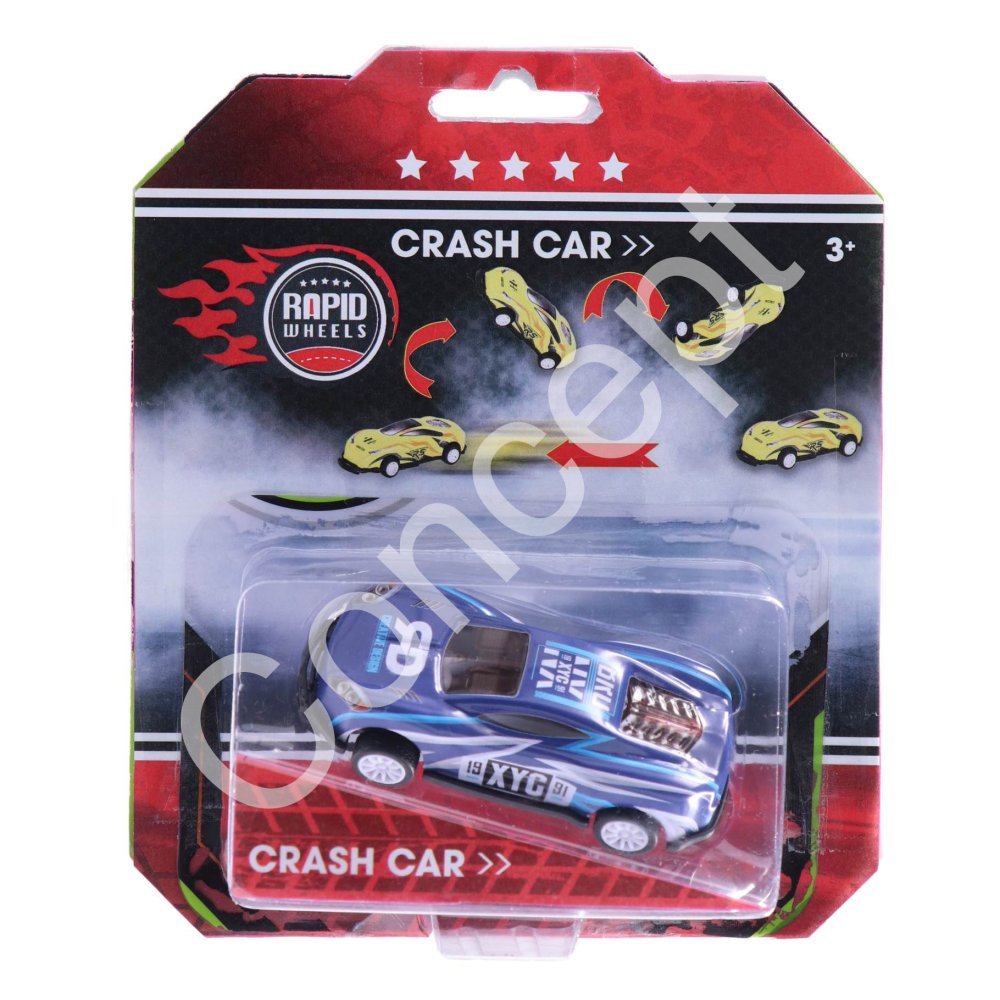 Rapid Wheels crash auto met frictie en 360º spin en salto assorti