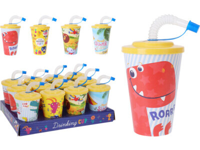 Drinkbeker met rietje 4ass des