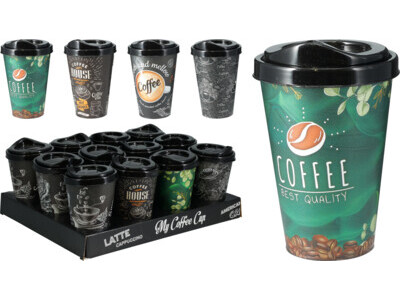 Coffee cup pp 400ml 4ass