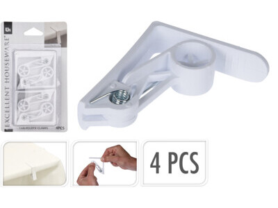 Tafelkleedklemmen set 4sts wit