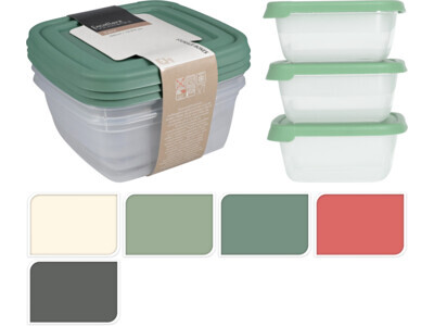 Voorraaddoos set 3dlg met deks