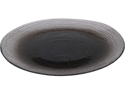 Bord glas dia 21cm zwart