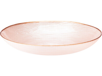 Schaal glas dia 21cm roze kl