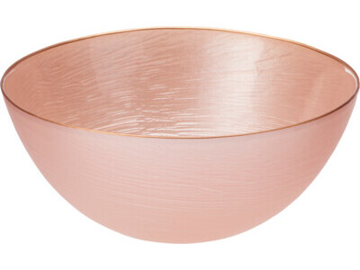 Schaal glas dia 21cm roze kl