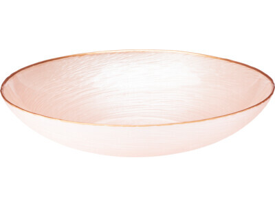 Schaal glas dia 30cm roze kl