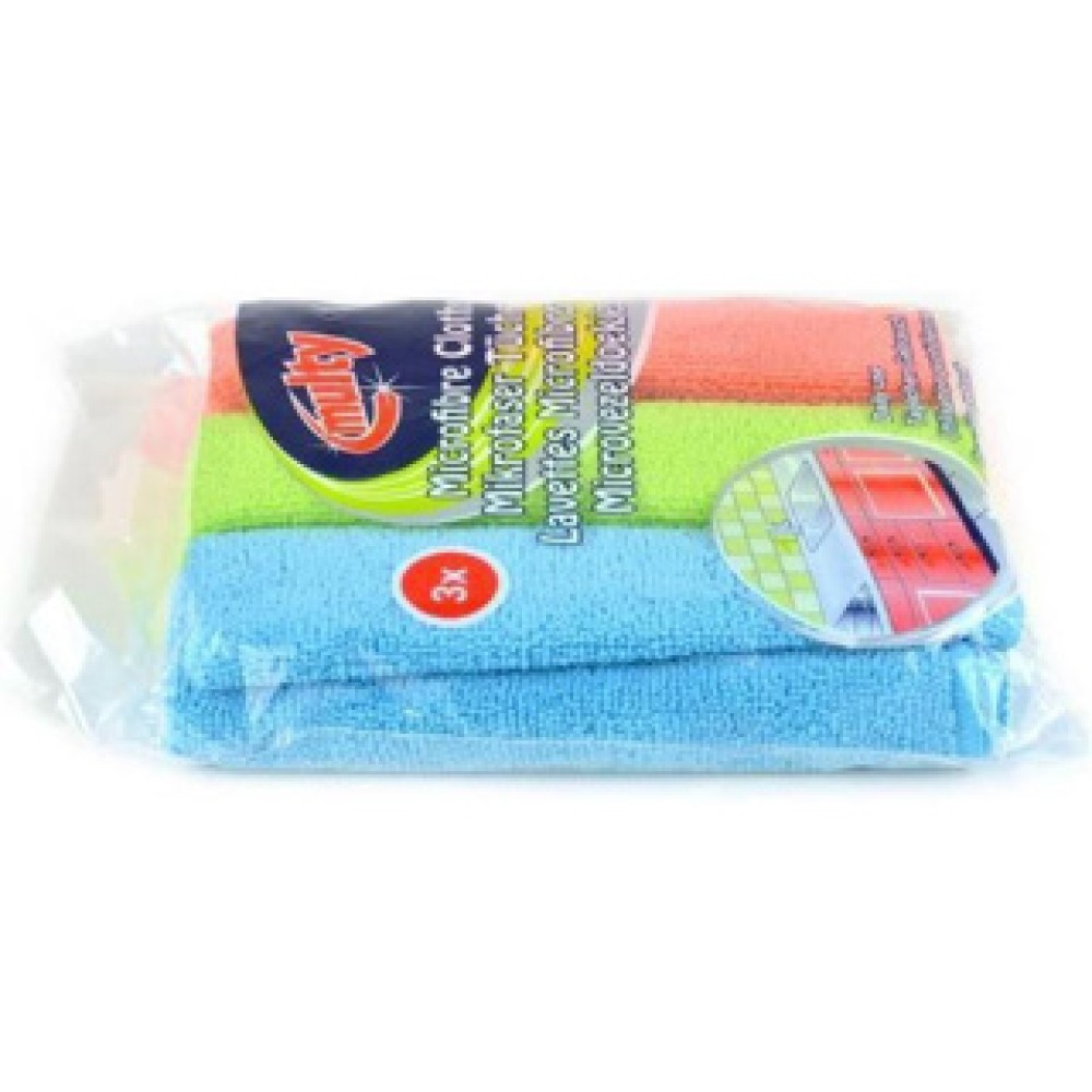 Multy microfibre wipes universal 3 pieces red/green/blue