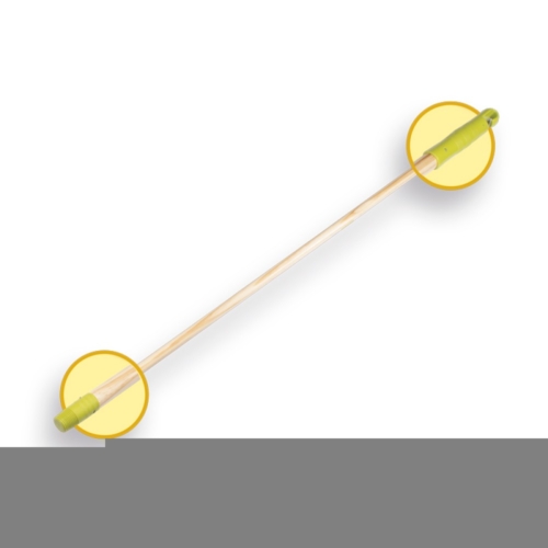 Linea wooden handle with thread 130 cm