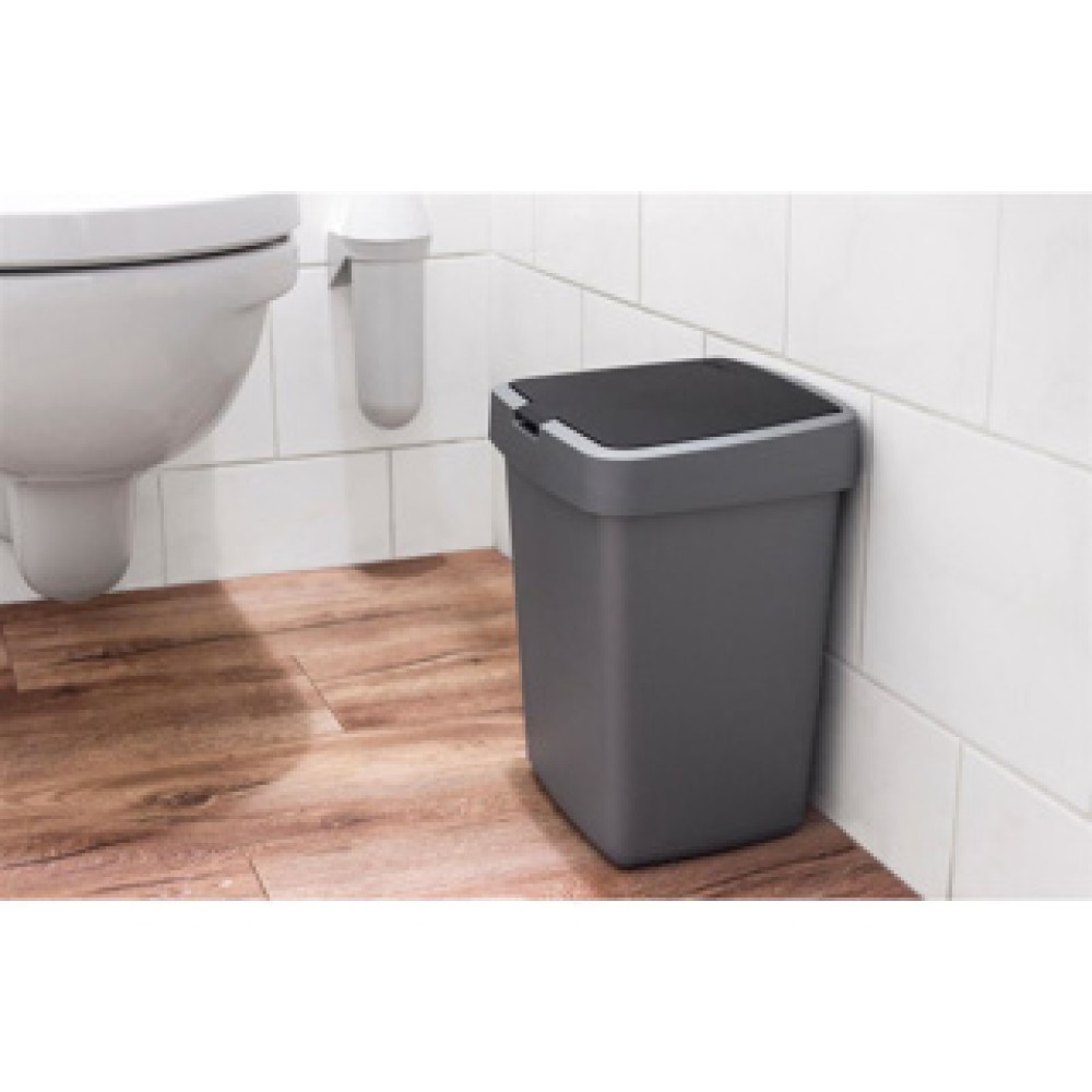 Sunware Delta Trash with valve 10 I silver grey
