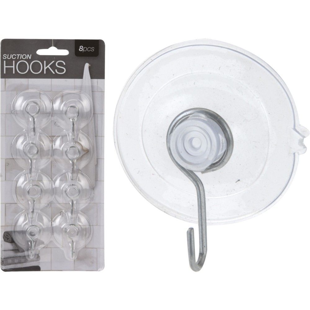 Suction cup hooks 4 cm 8 pieces