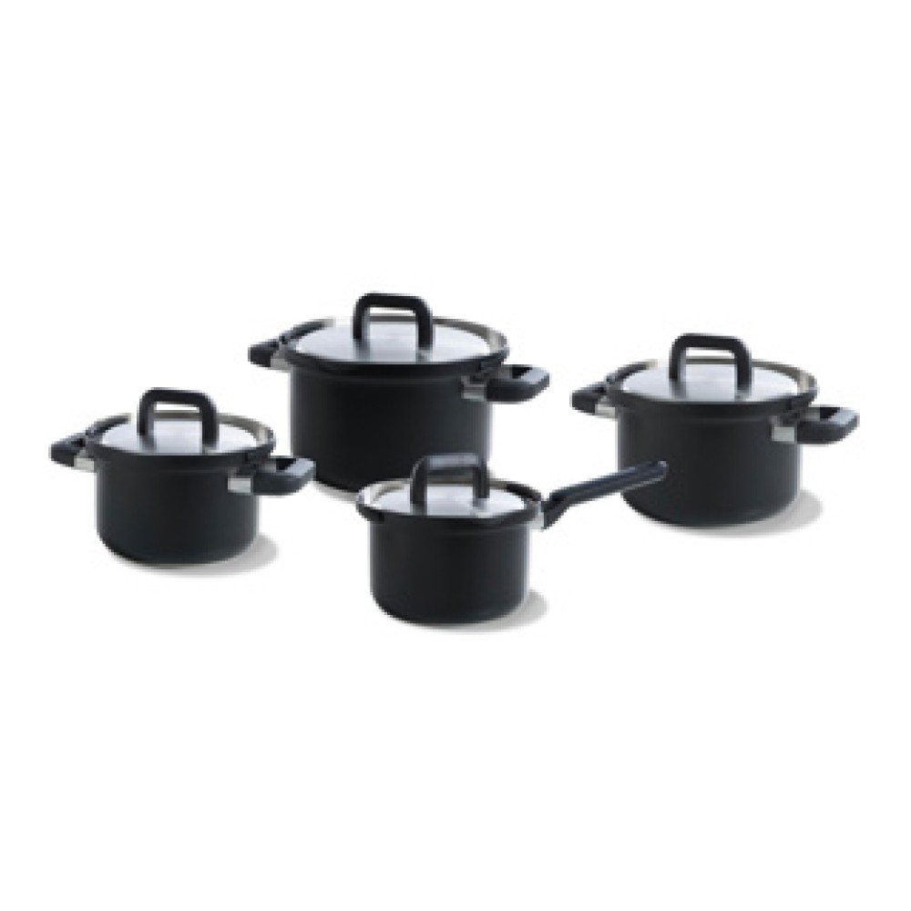 BK Flow Cool Black RVS Pan set 4-delicious - Image 2