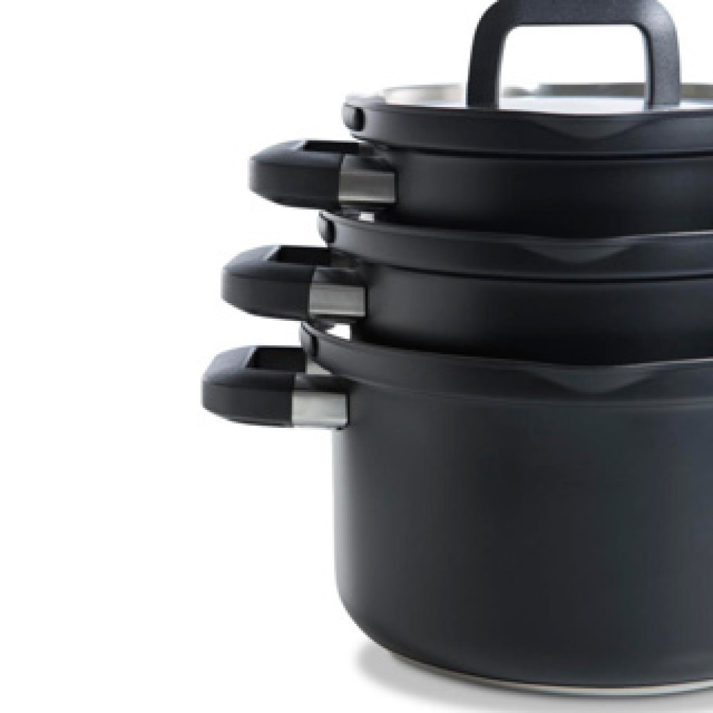 BK Flow Cool Black RVS Pan set 4-delicious - Image 3