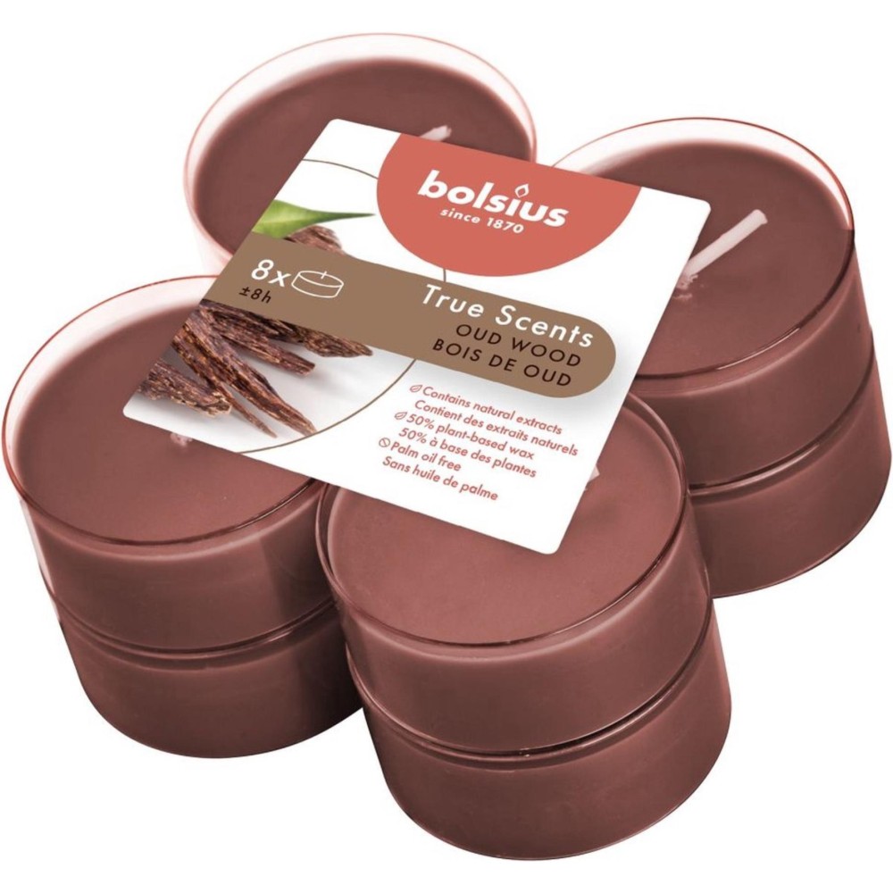Bolsius True Scents maxilights Old Wood 8 pieces